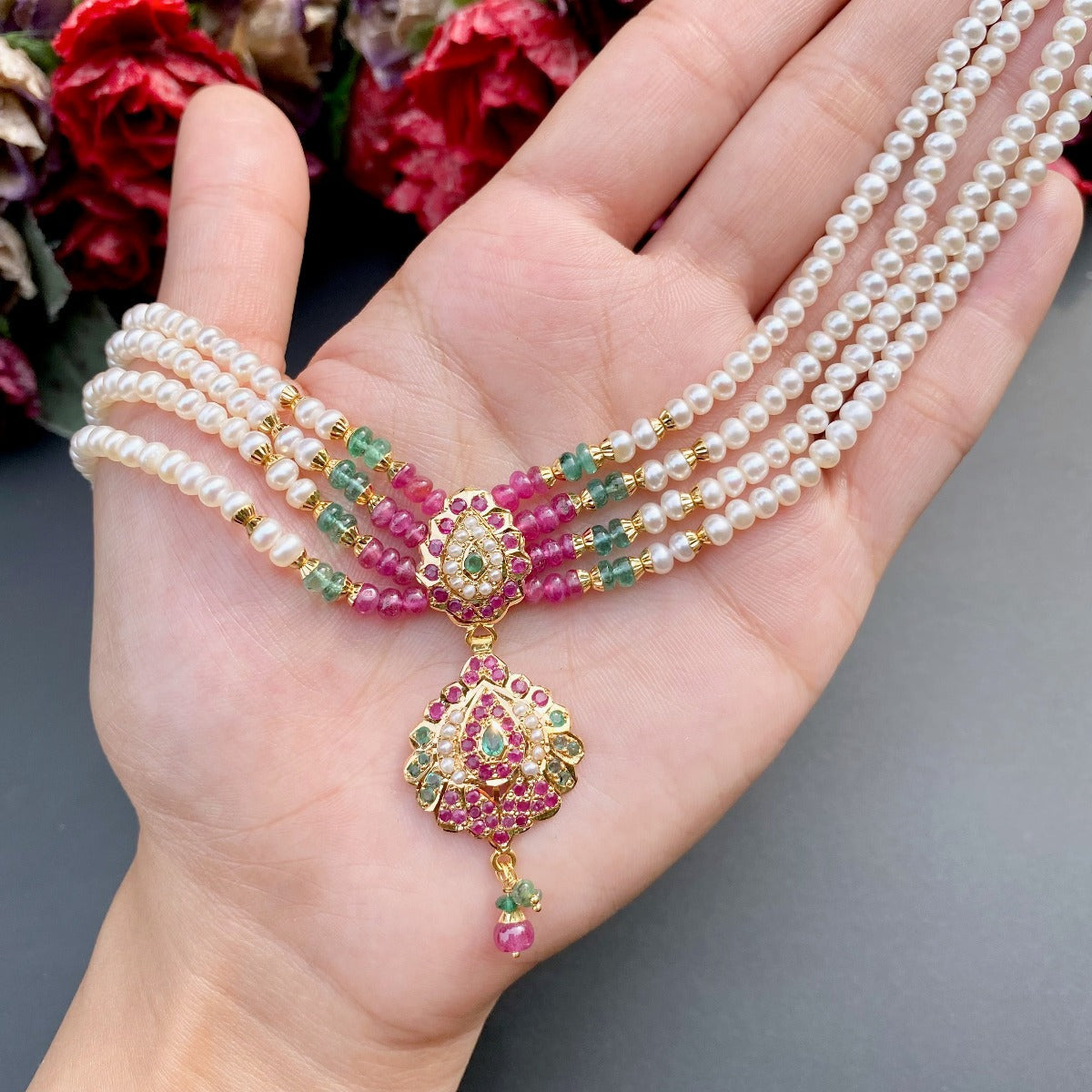 light weight gold choker indian