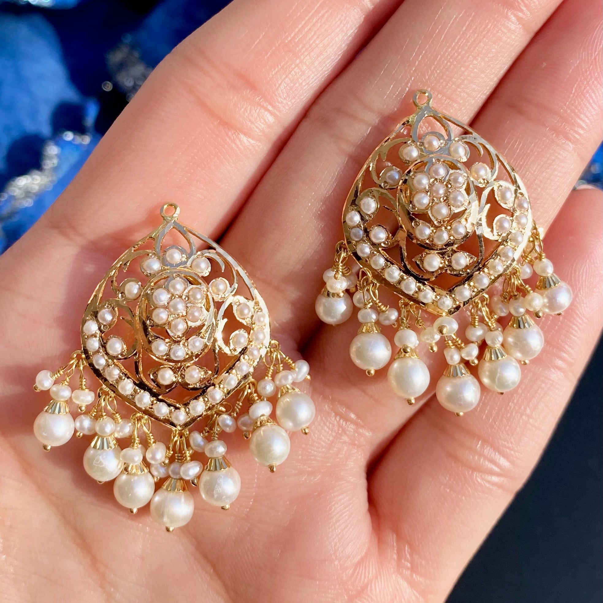 gold pearl choker set