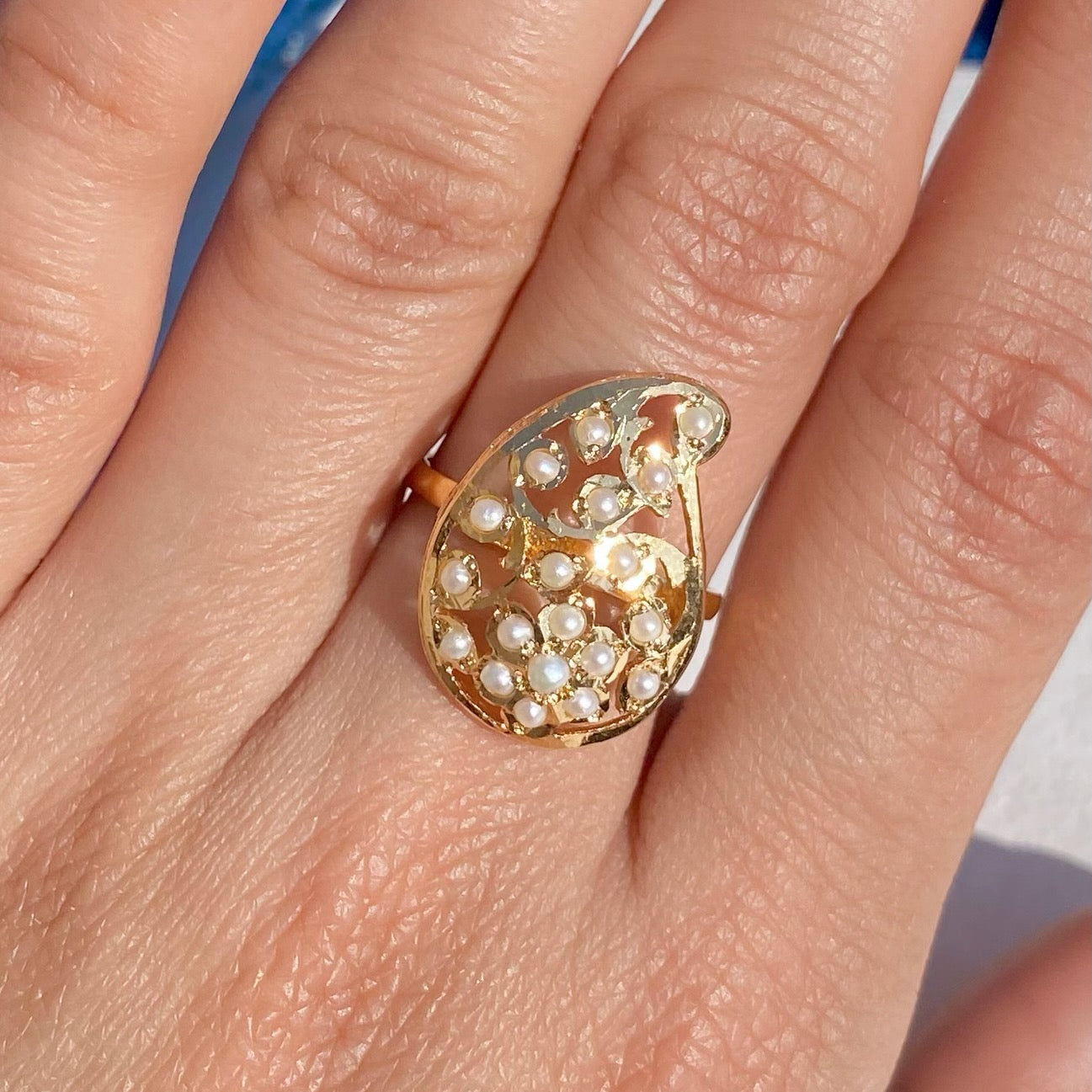 small pearl ring