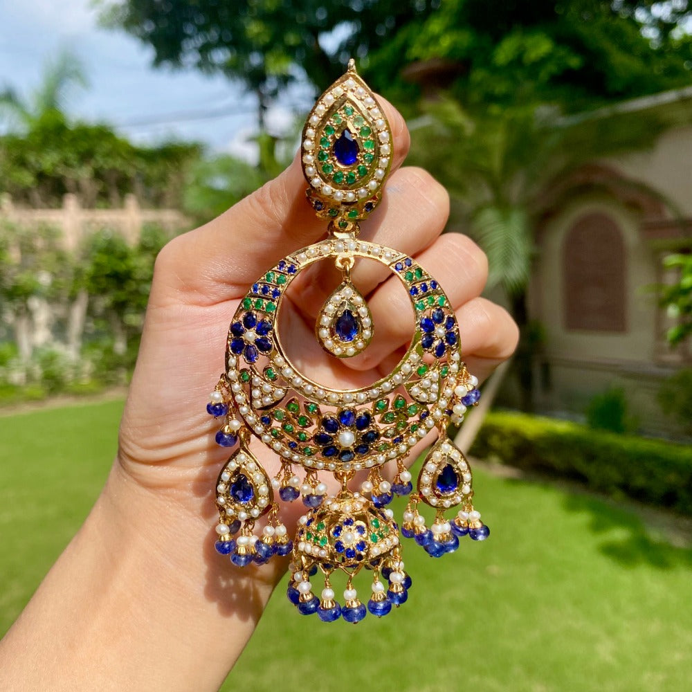 bridal wear heavy pakistani earrings
