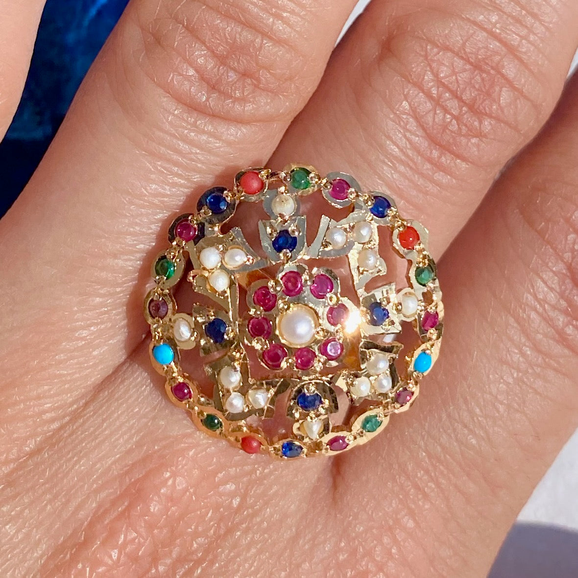 womens ring navratan