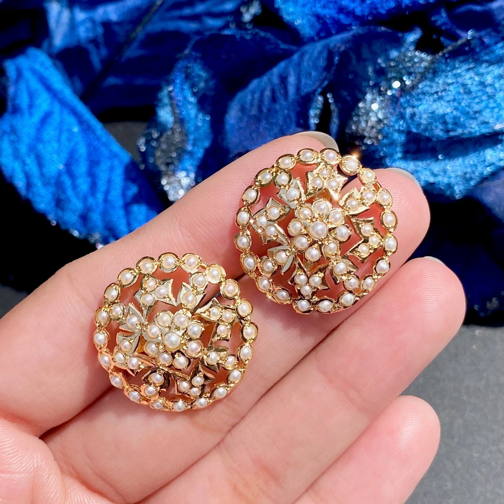 indo western stud earrings for women