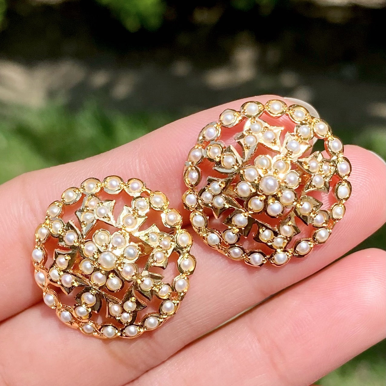 indo western stud earrings for women