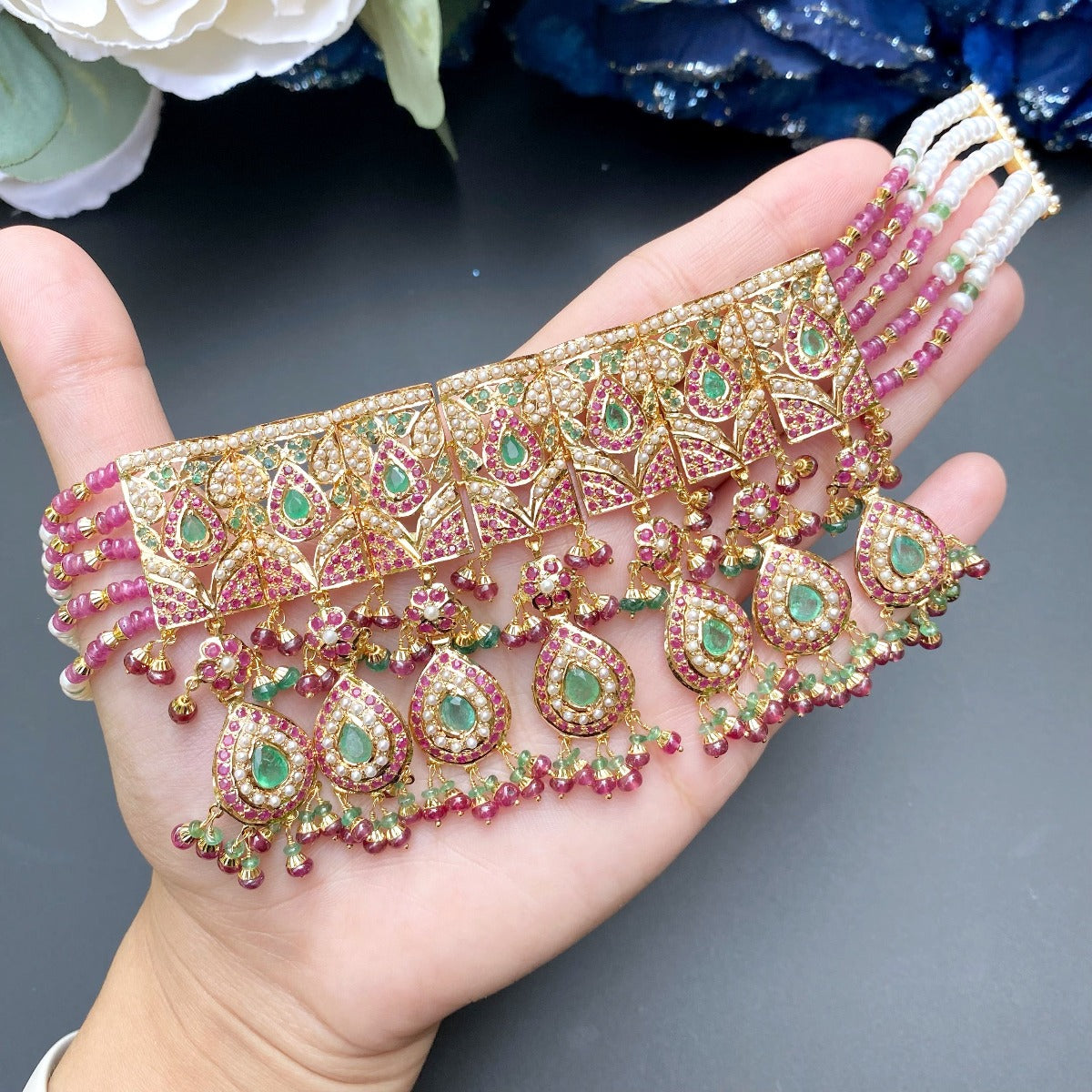 bridal choker 22k gold usa