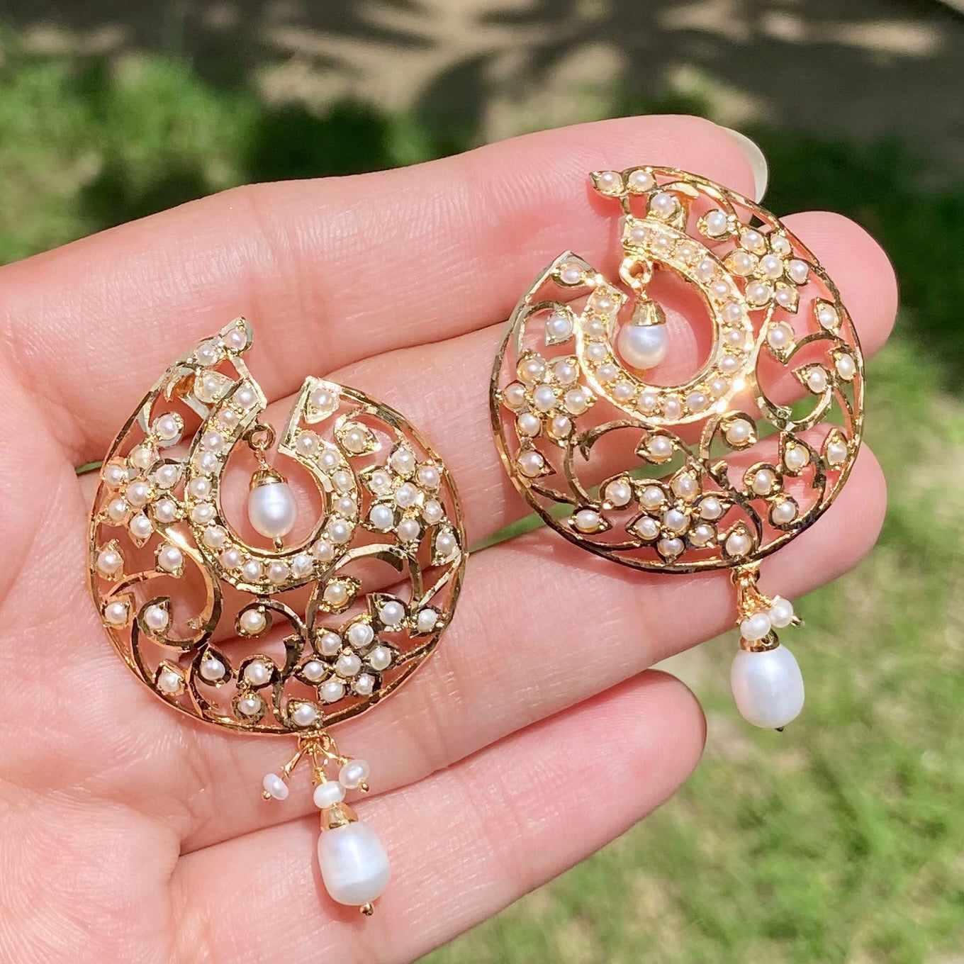 real pearl stud earrings