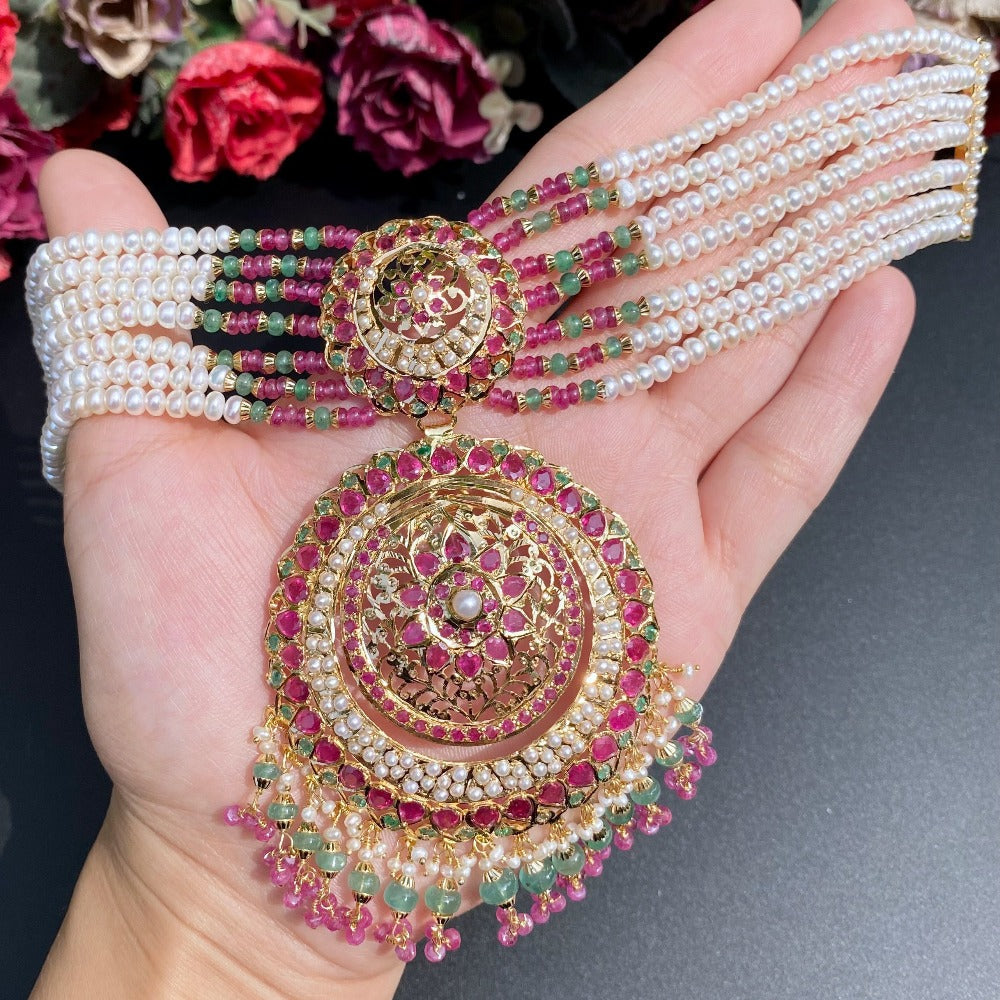 Hyderabadi mughal design gold chik patti