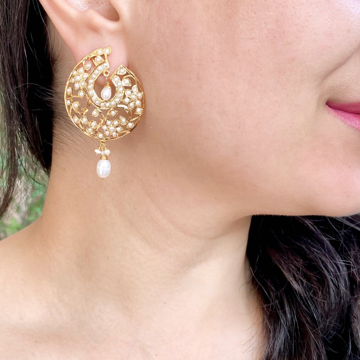 real pearl stud earrings