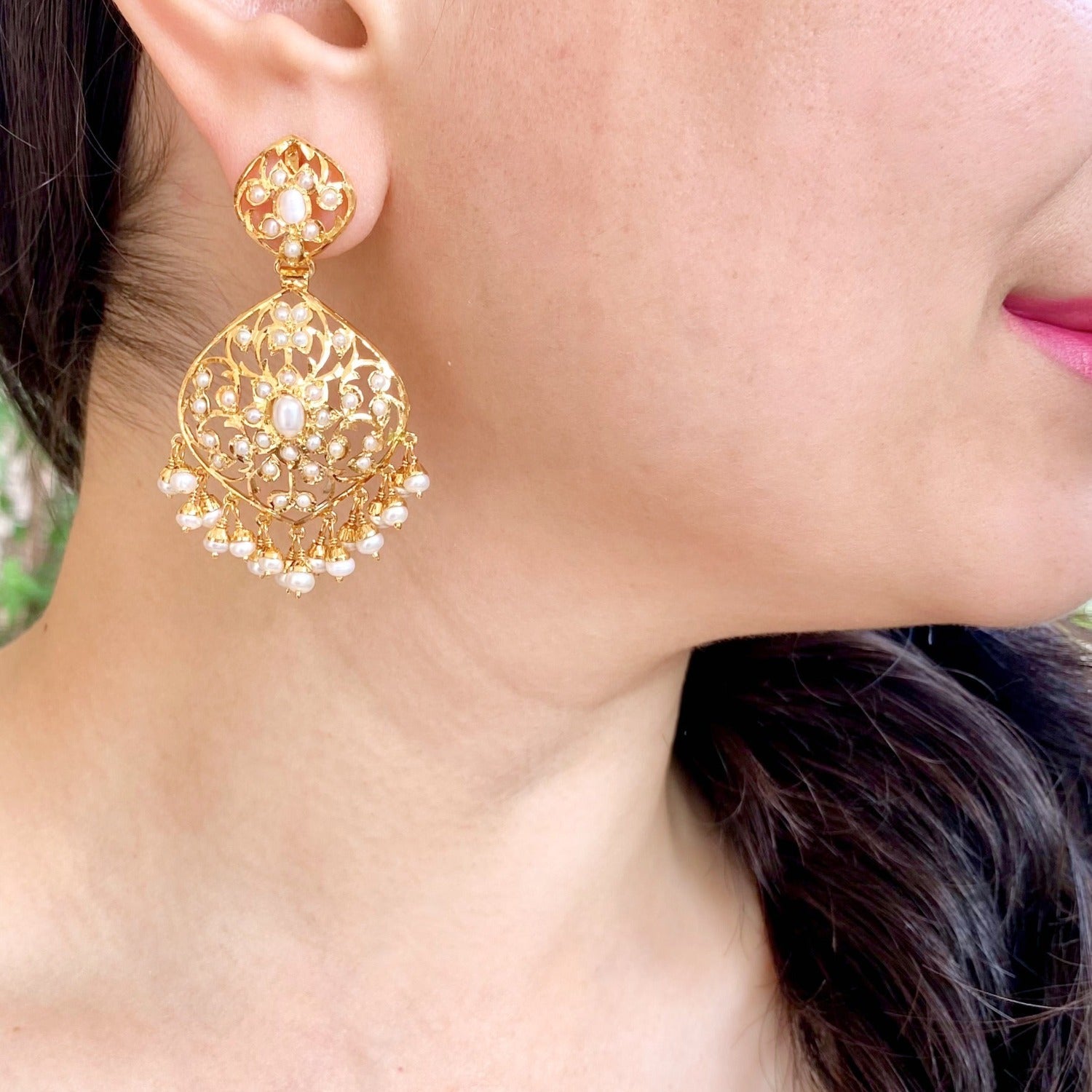 simple pearl danglers