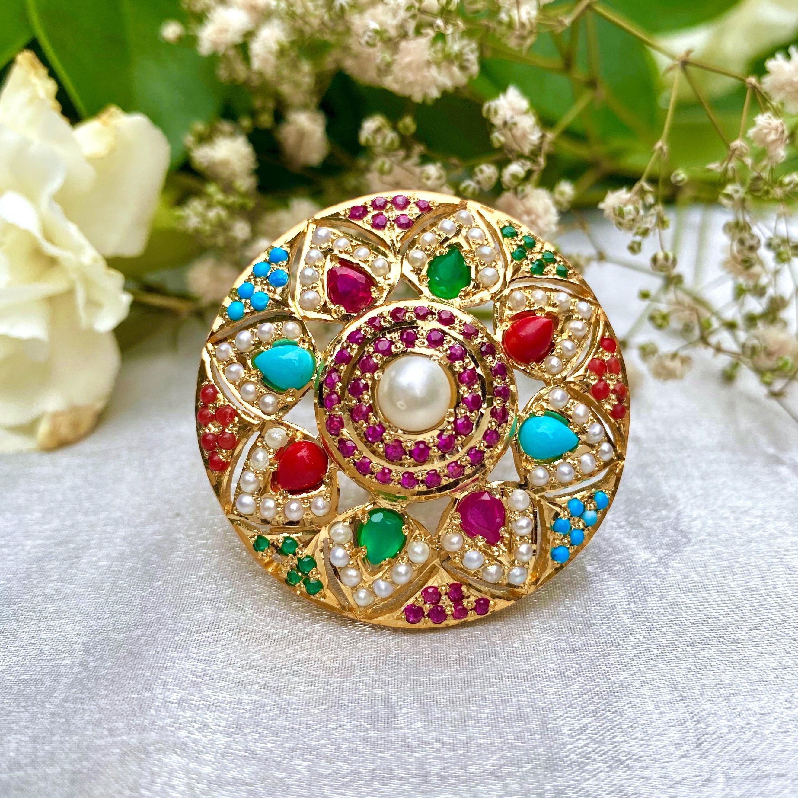 navaratna cocktail ring