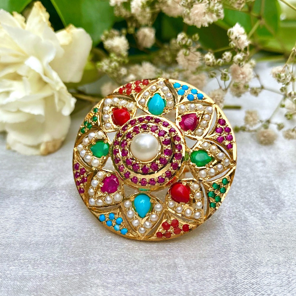 navaratna cocktail ring