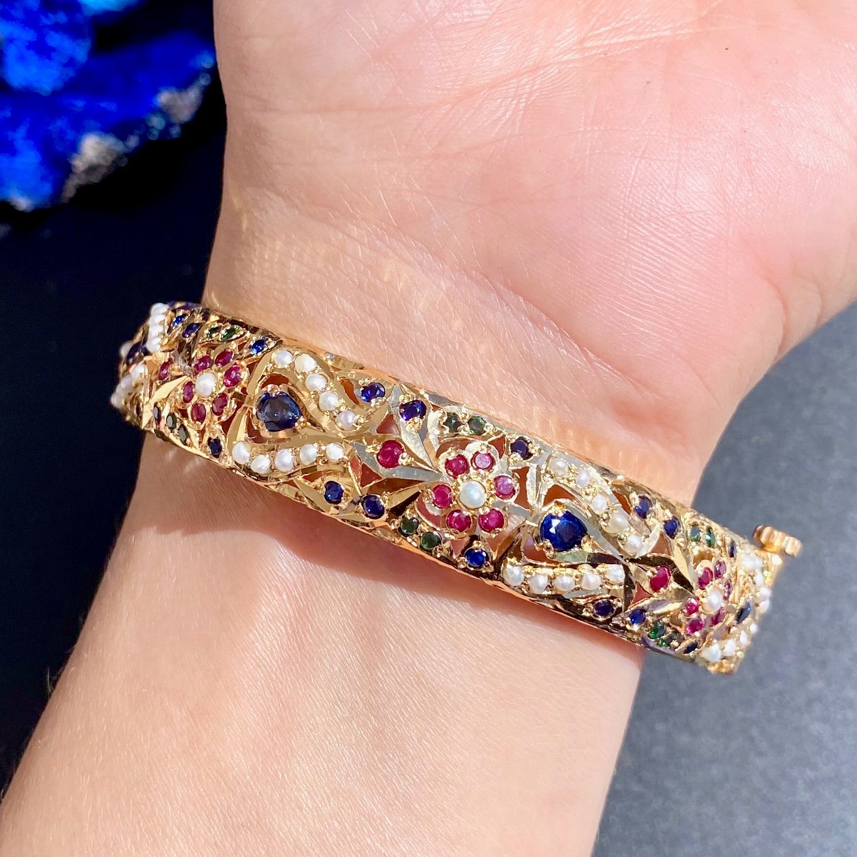 multicoloured jadau kada