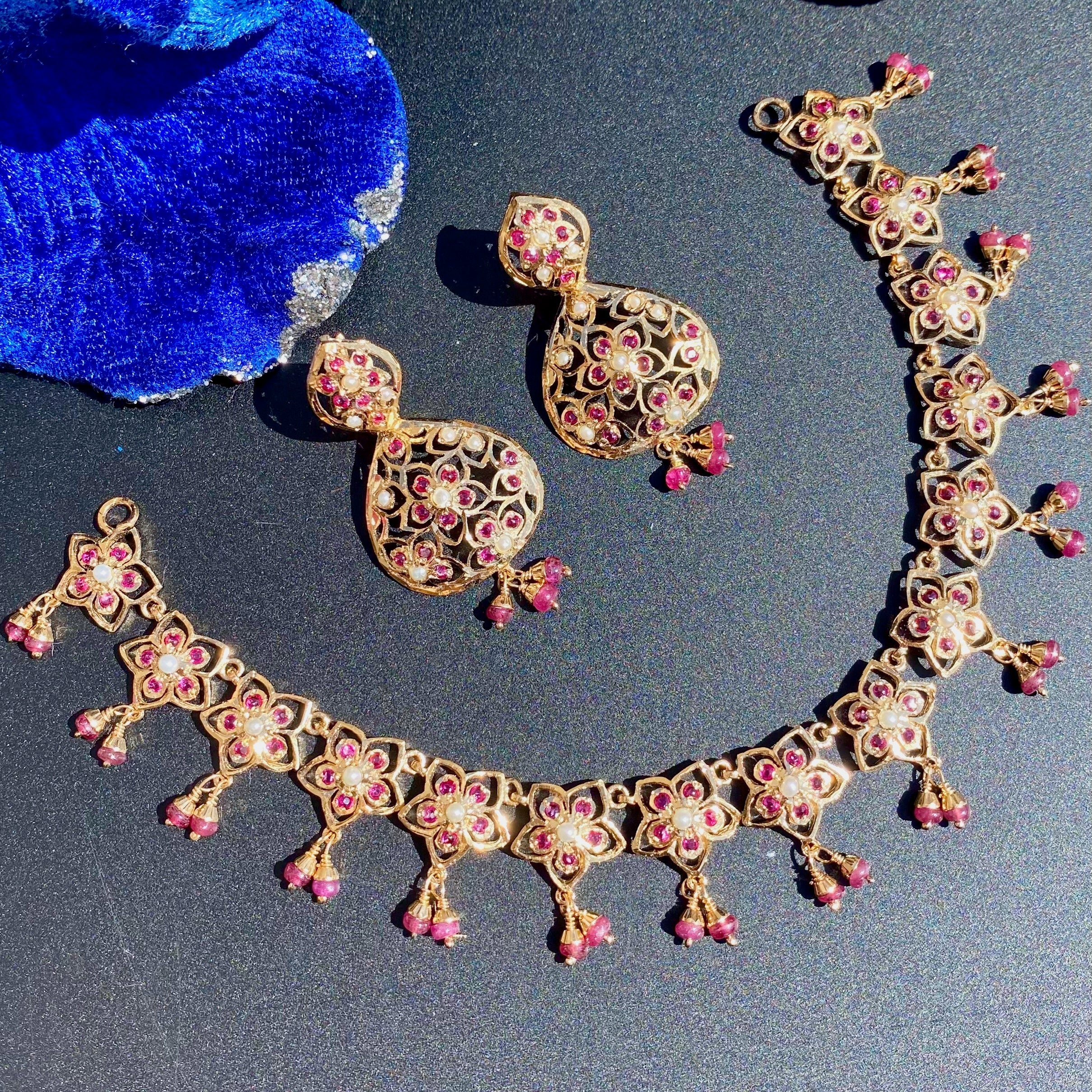 modern jadau necklace set