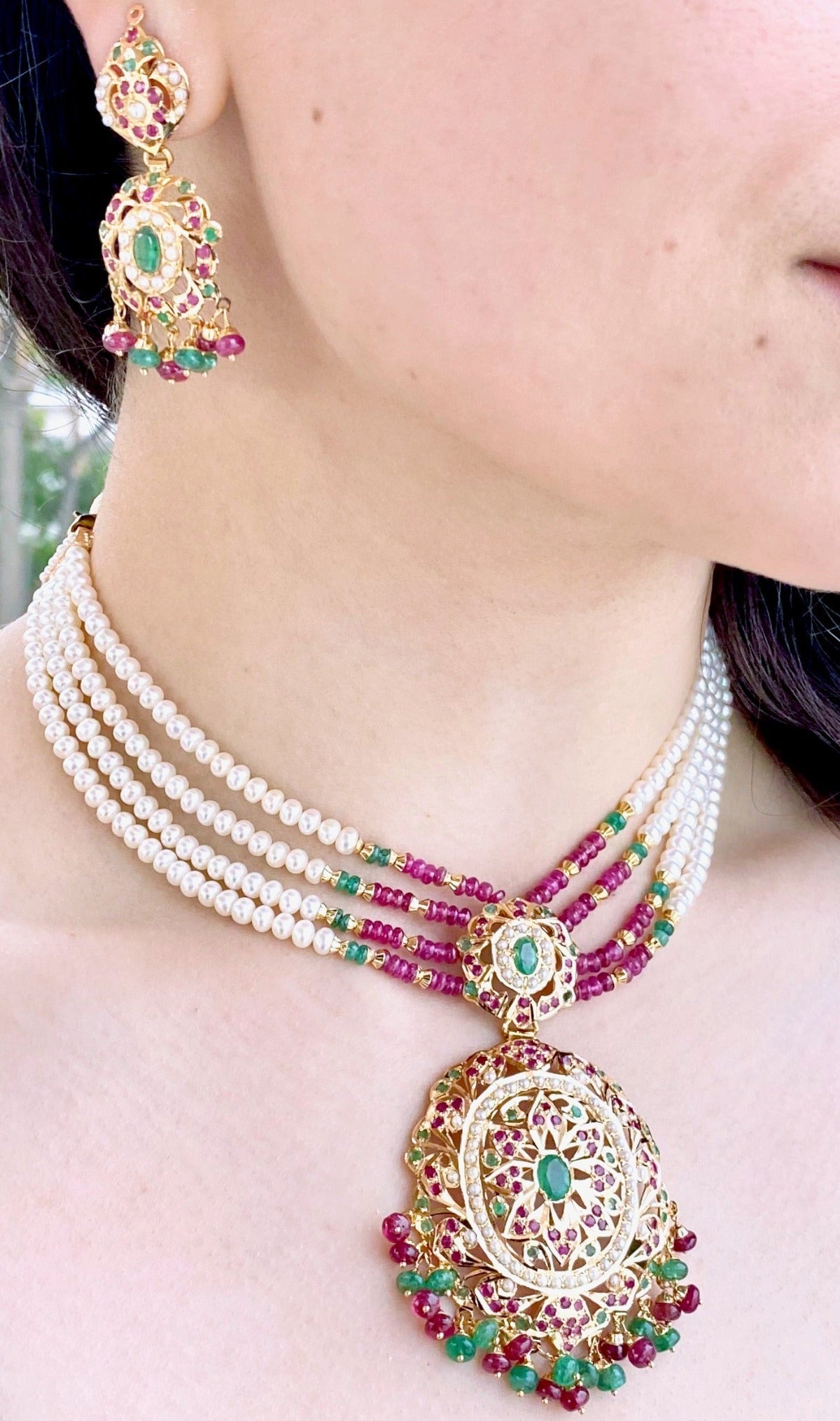 light weight gold rani haar