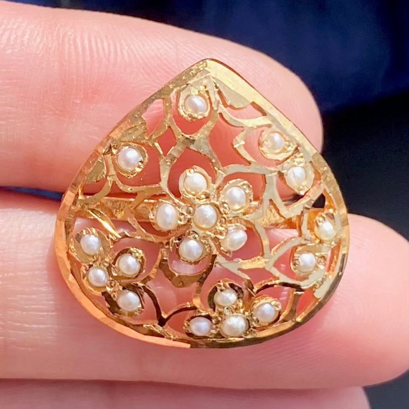 pearl ring silver