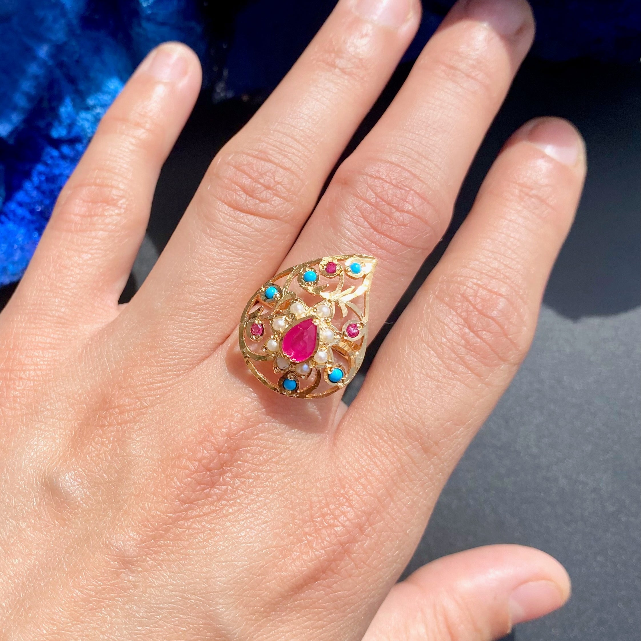 small ladies ring jadau