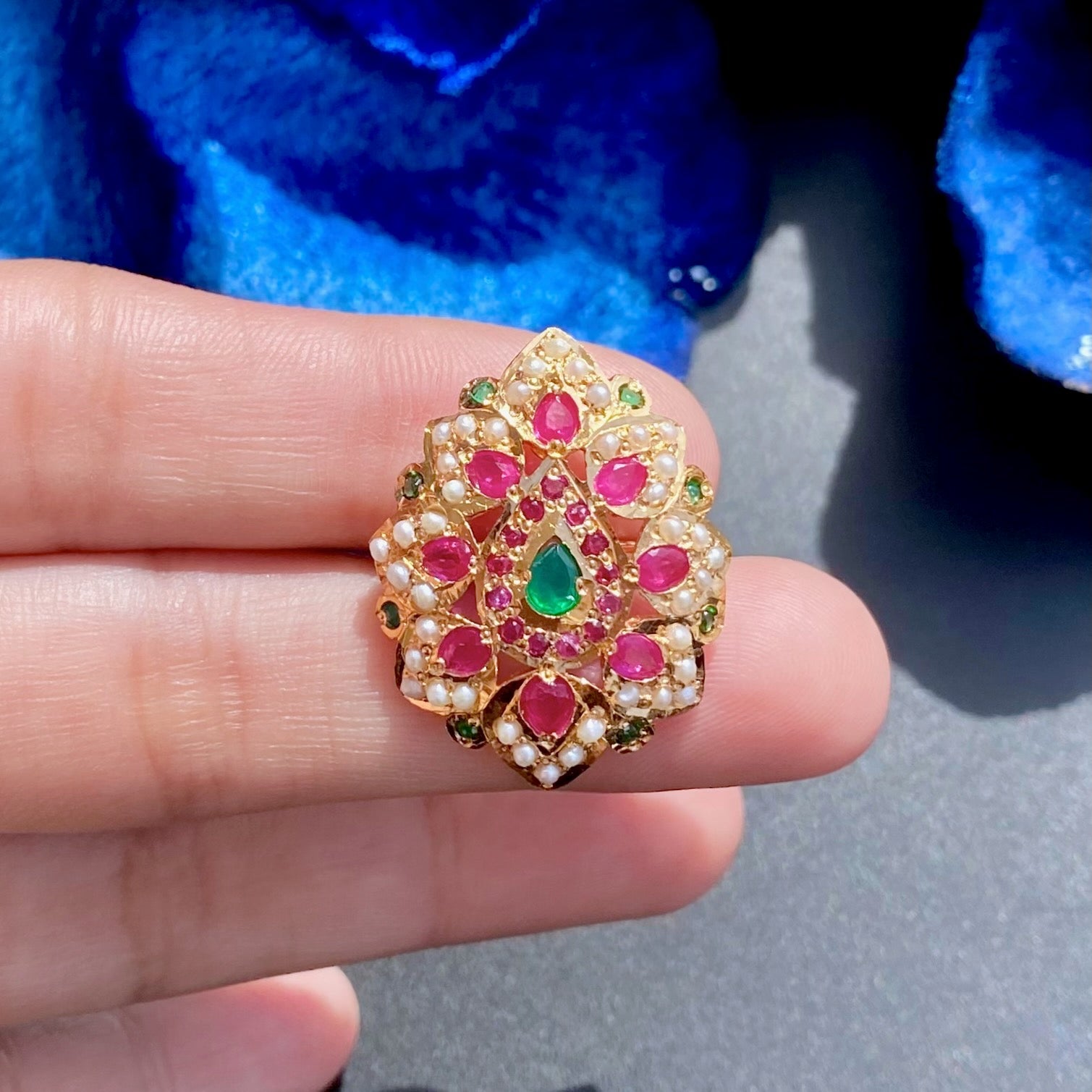 hyderabadi jadau ring