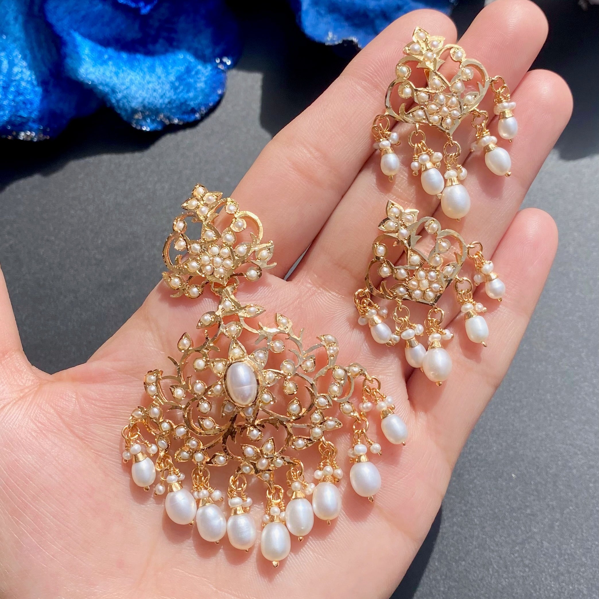 Pearl Pendant Set For Women | Gold Plated on 925 Silver | Jadau Jewelry