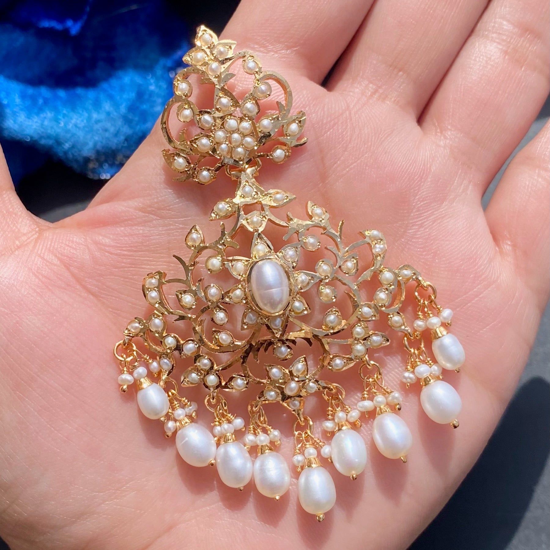 Pearl Pendant Set For Women | Gold Plated on 925 Silver | Jadau Jewelry