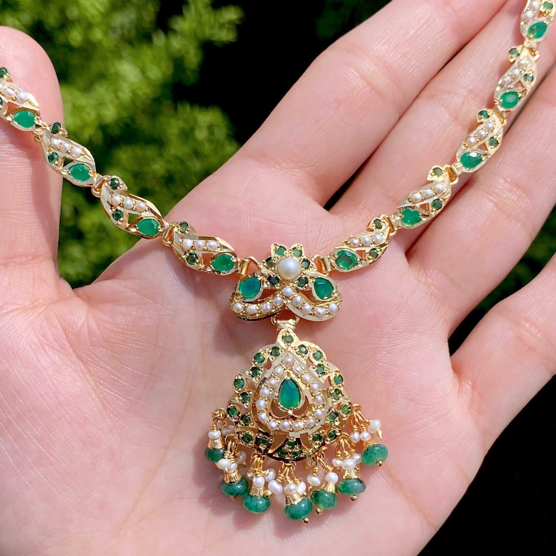 emerald jewellery set indian