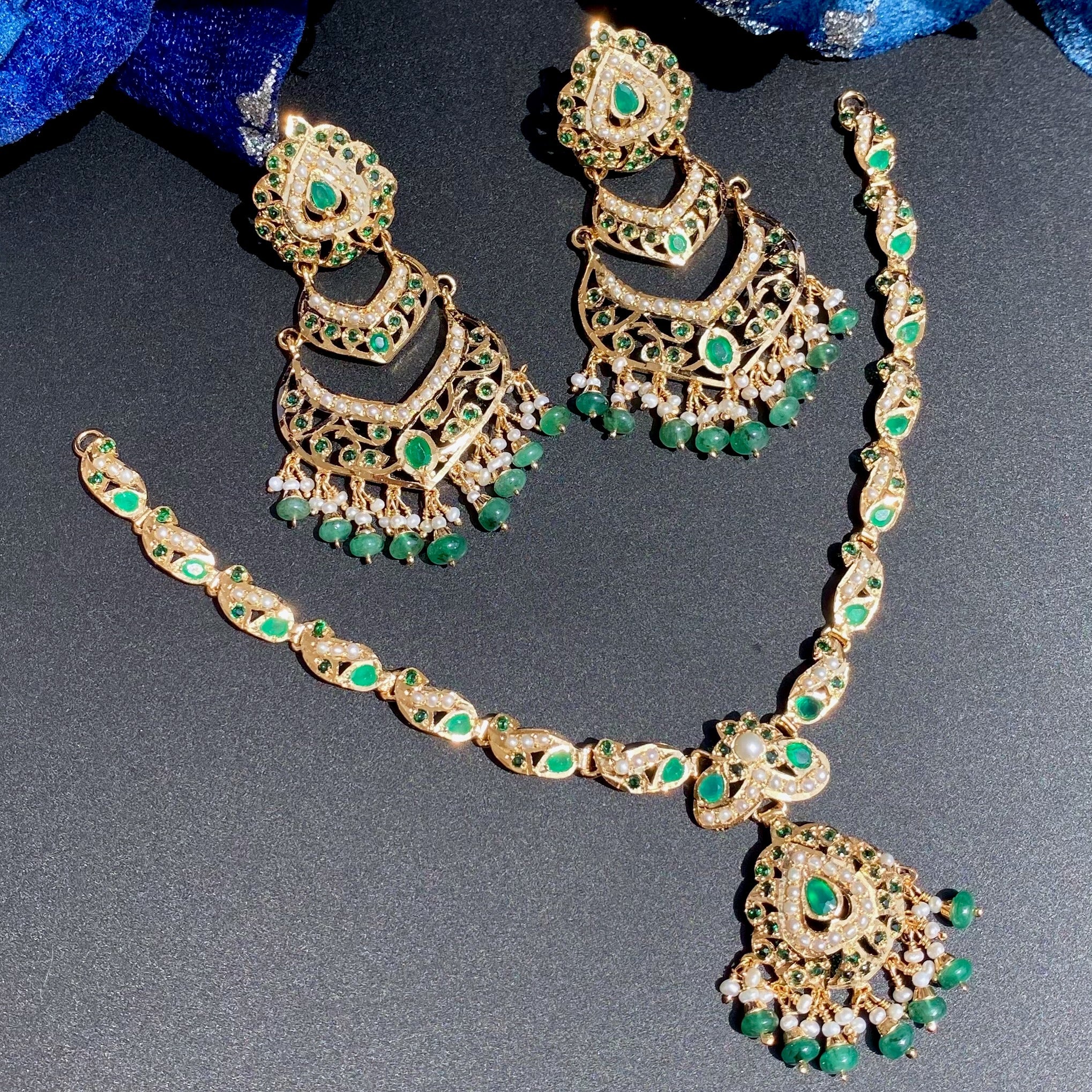 emerald jewellery set indian