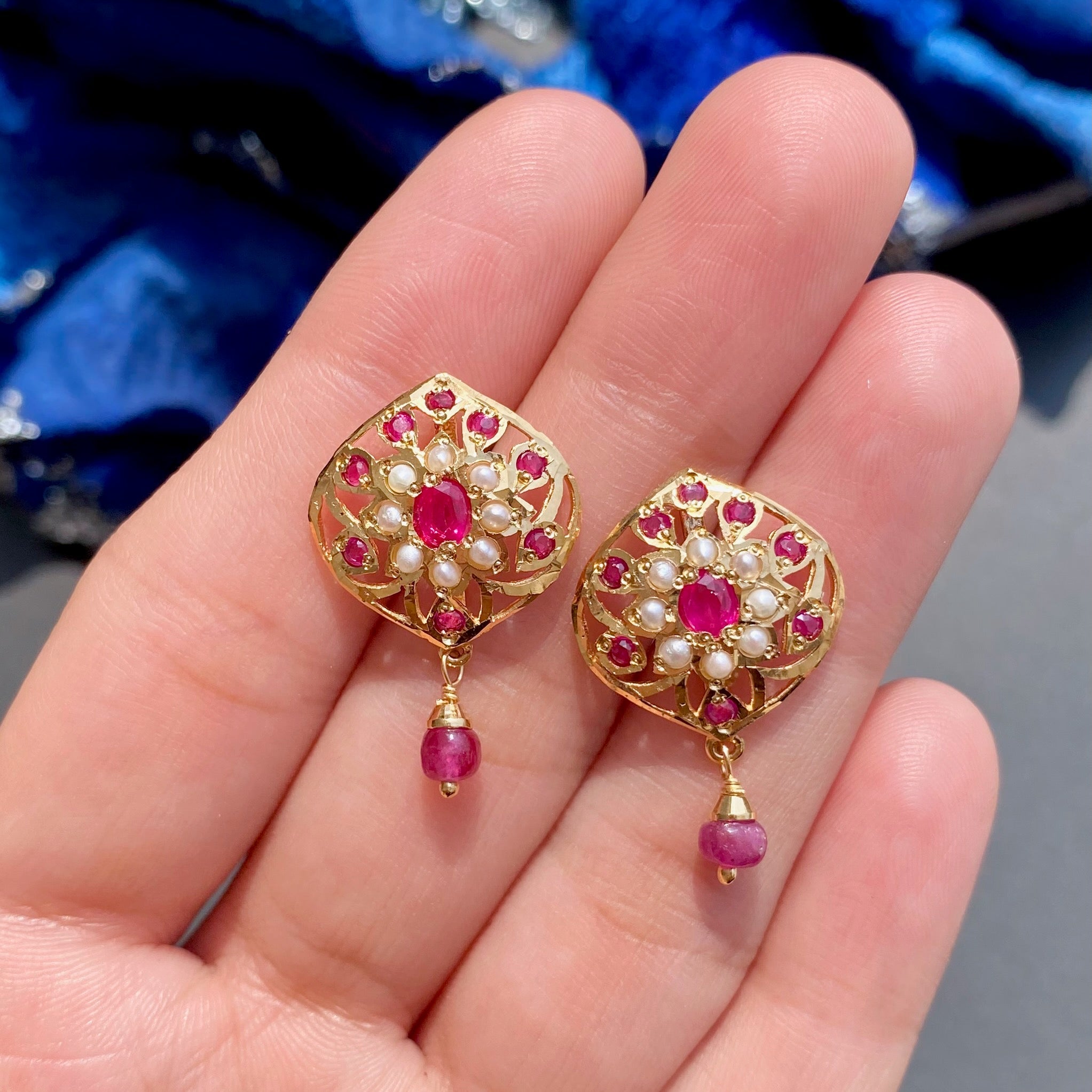 cute ruby studs for girls