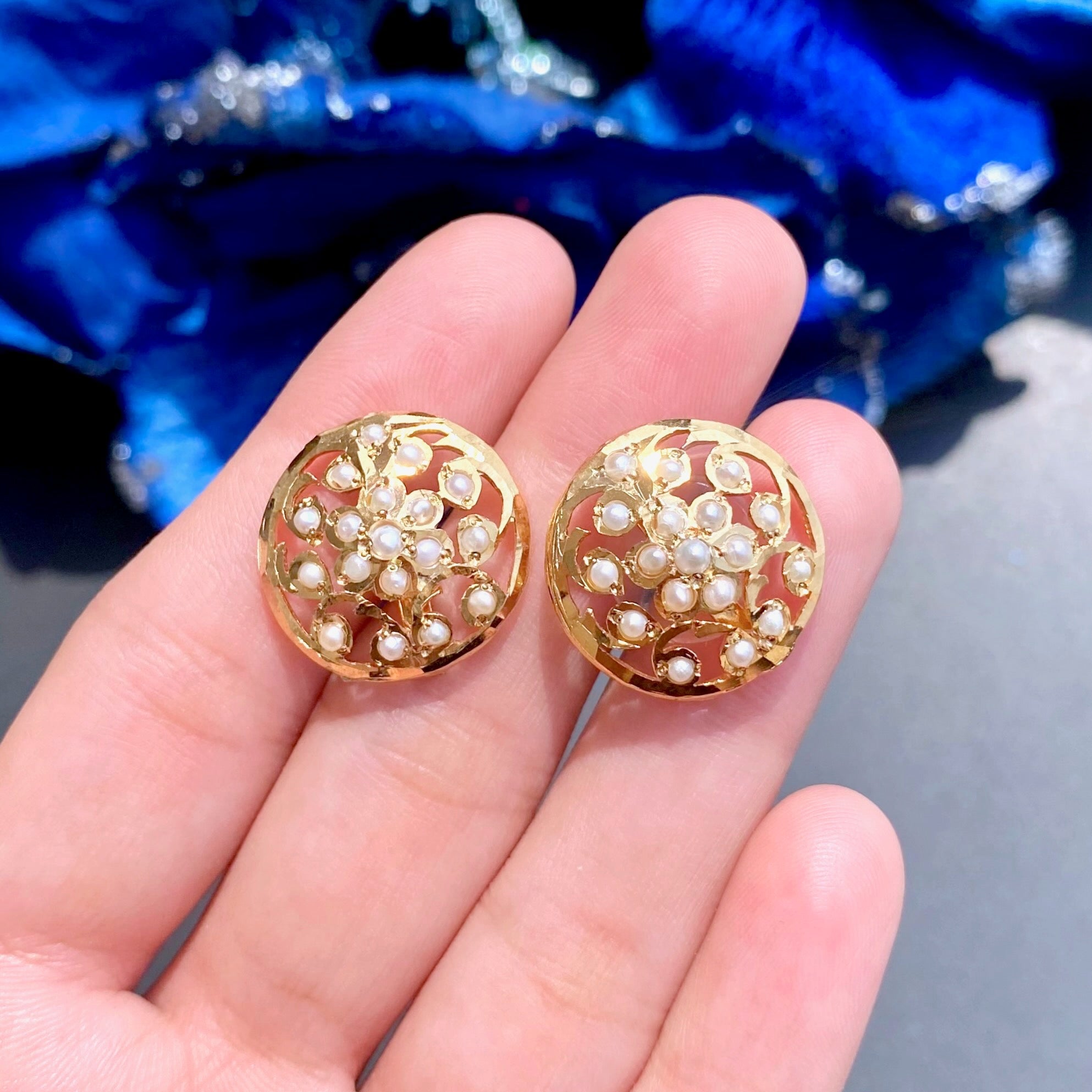 classy hyderabadi pearl studs