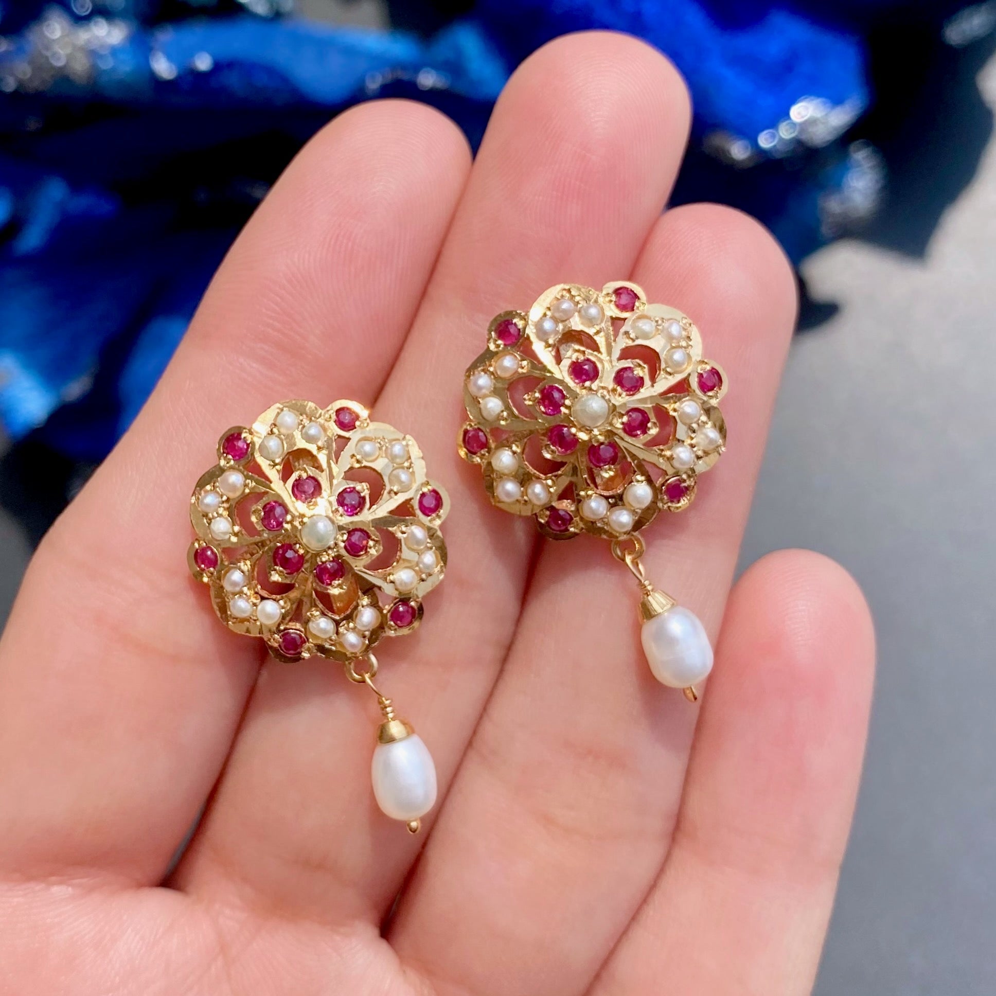 intricate jadau studs