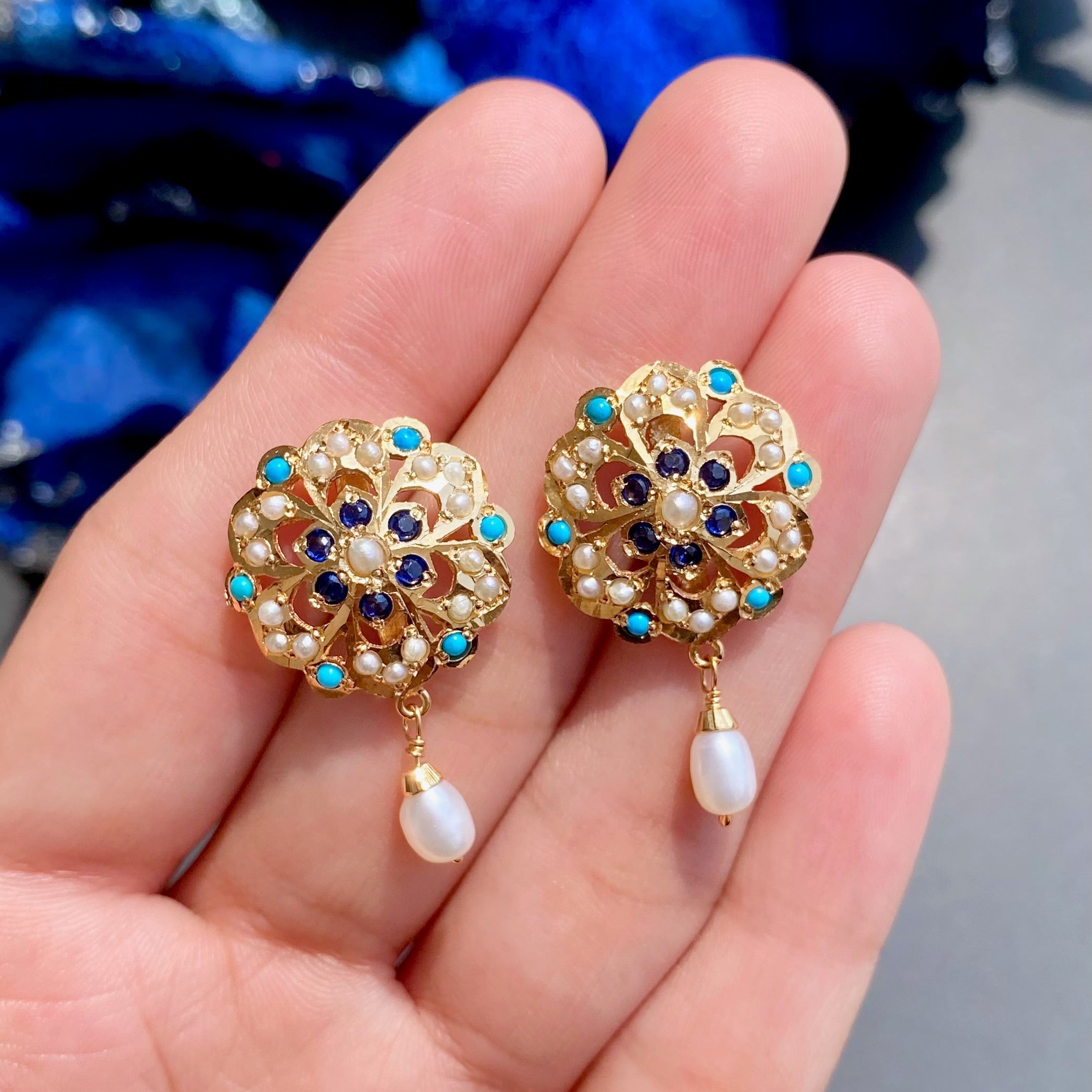 unique indian pakistani jadau studs