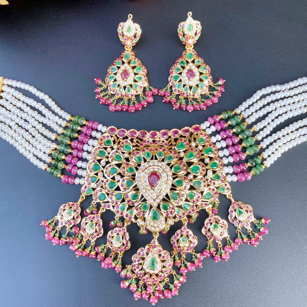 mughal choker set for bride