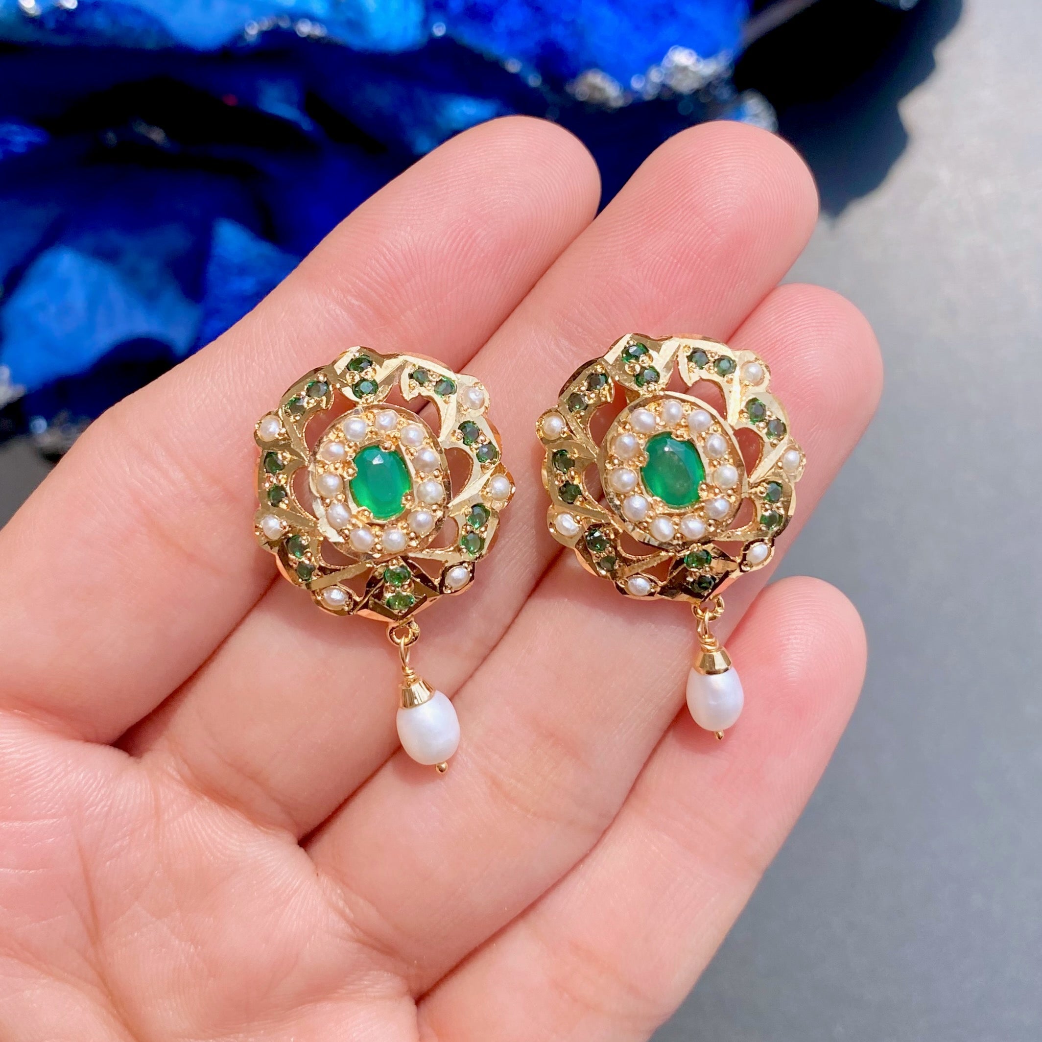 colorstone earrings for women