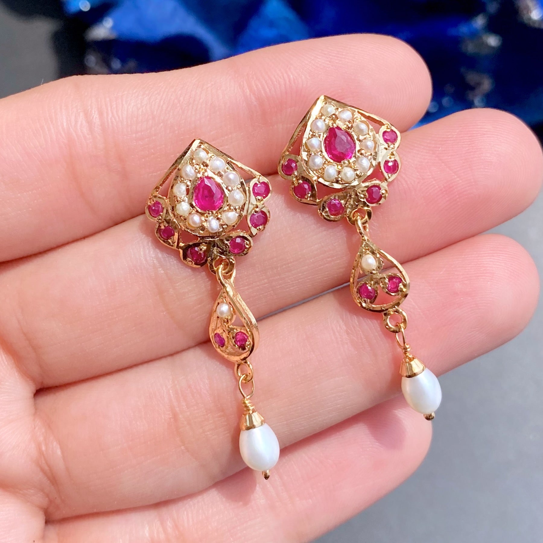 cute jadau stud earrings