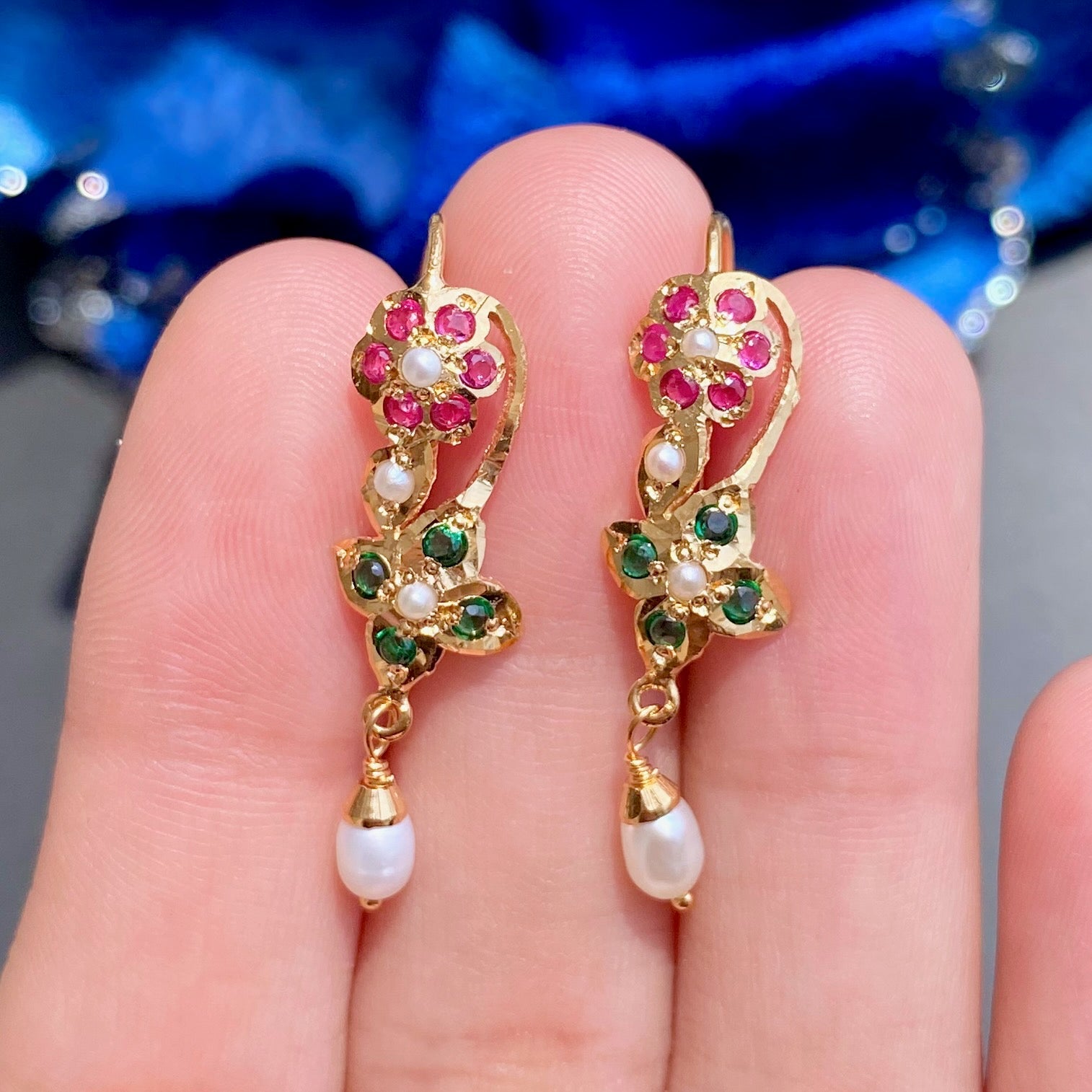 indian sui dhaga earrings