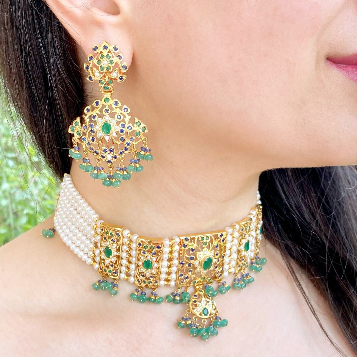 pakistani emerald choker