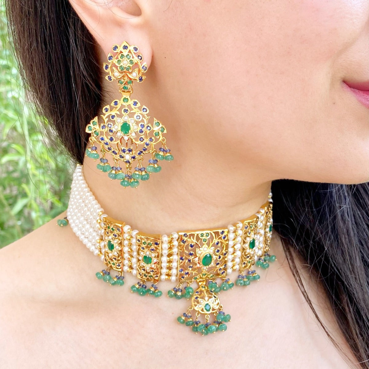 pakistani emerald choker