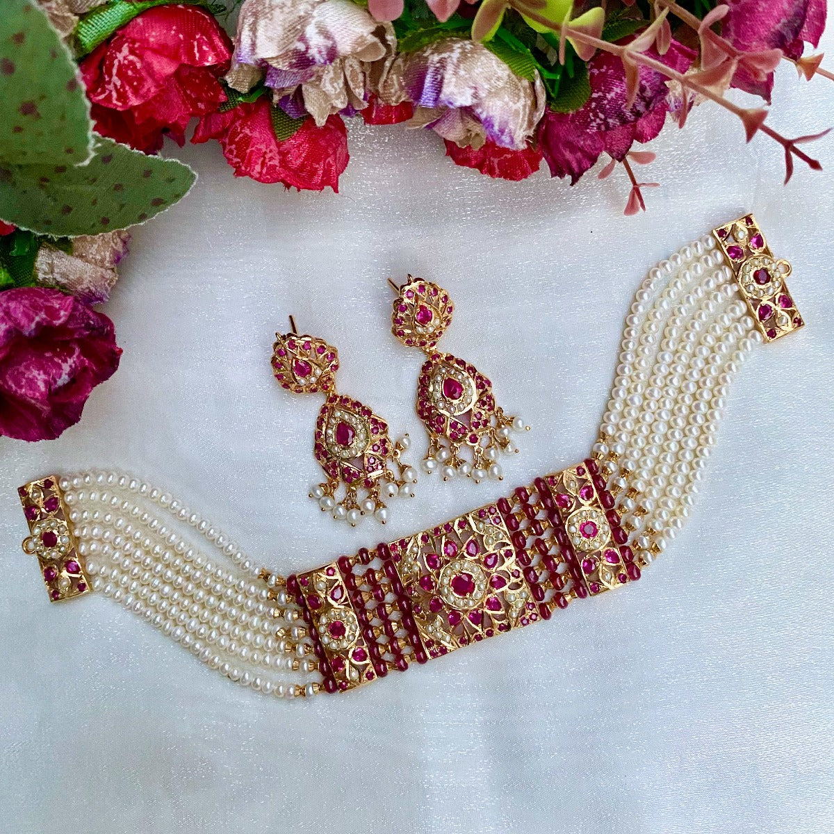 indian ruby choker set