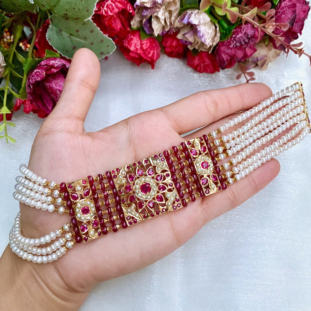 indian ruby choker set