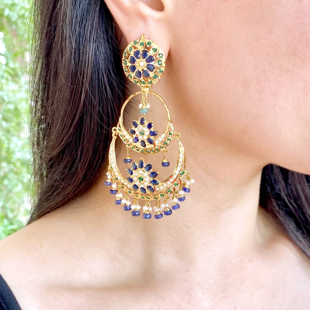 indian earrings long chandbali