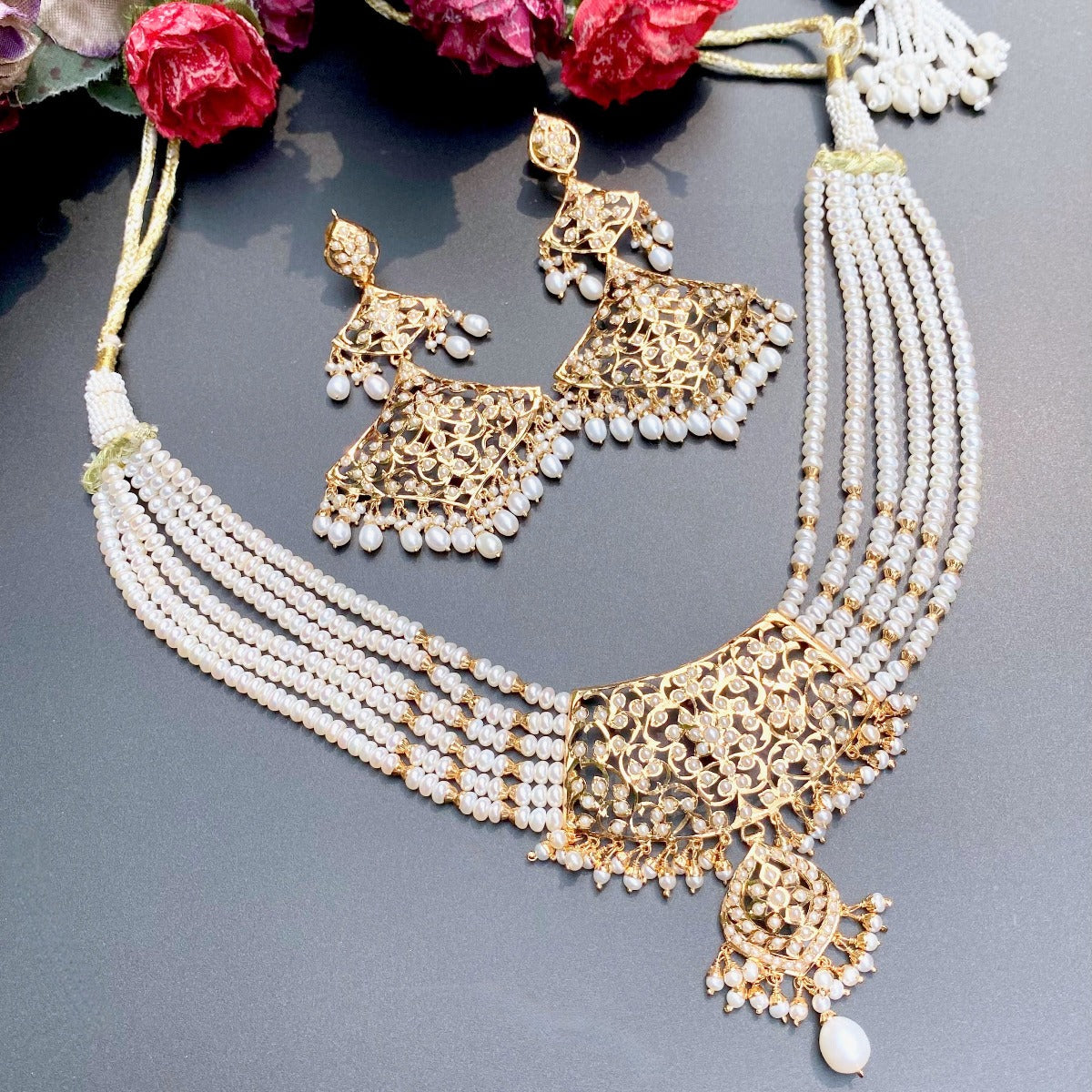 Edwardian Style Choker Set | Gold Plated on Sterling Silver | Old World Charm