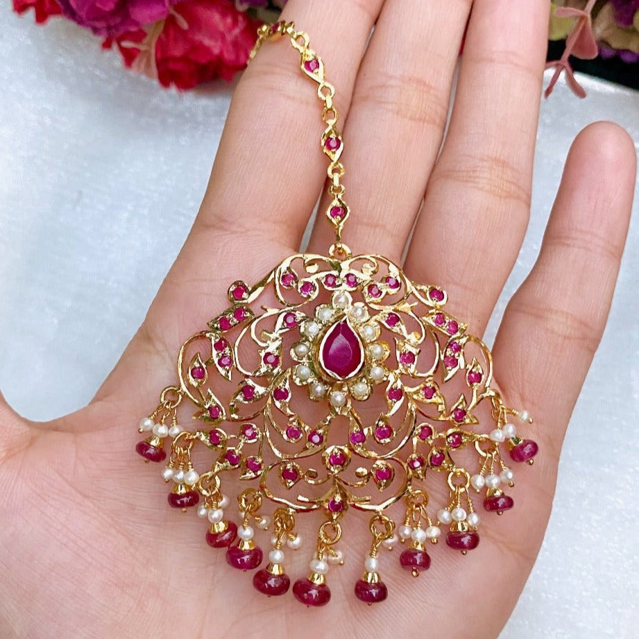 large ruby mang teeka