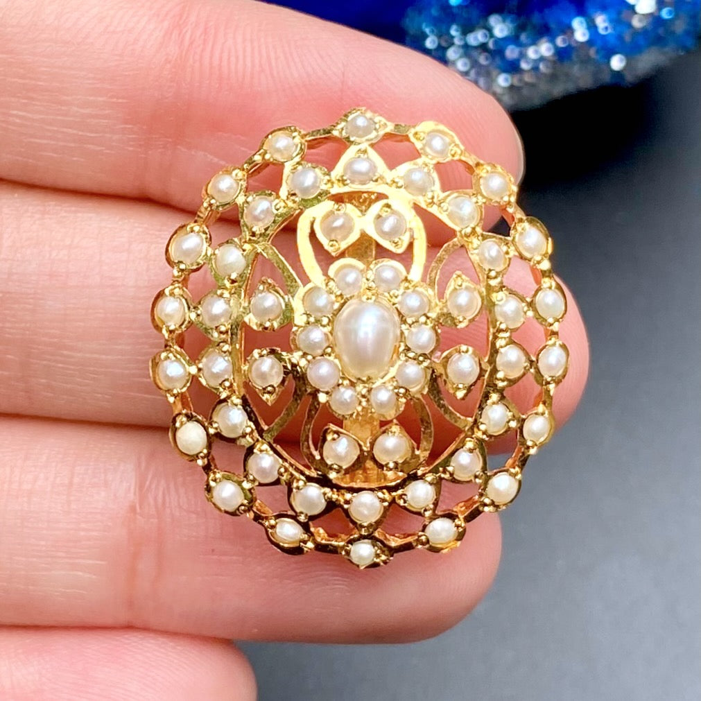 indian pearl stud earrings
