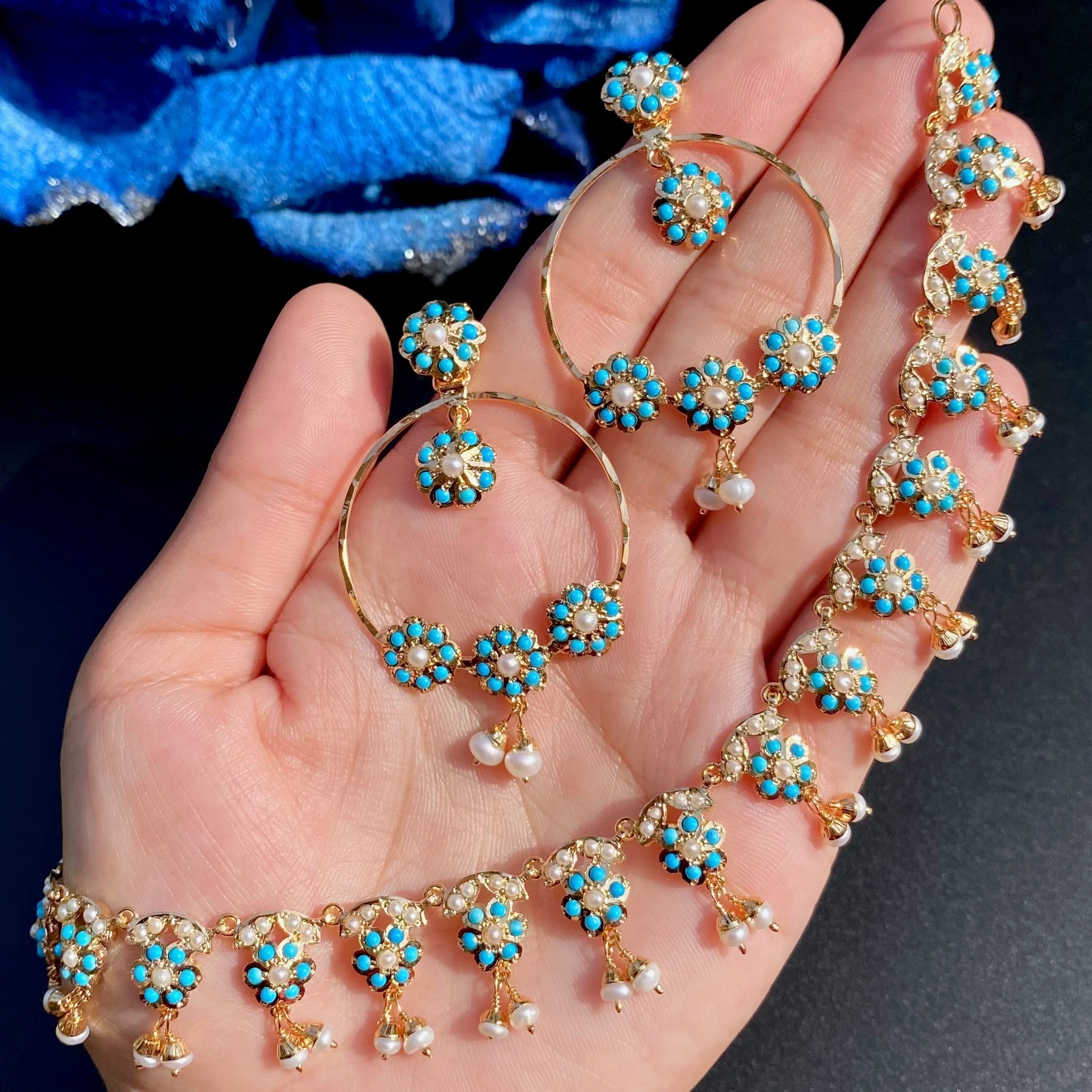 indian feroza necklace