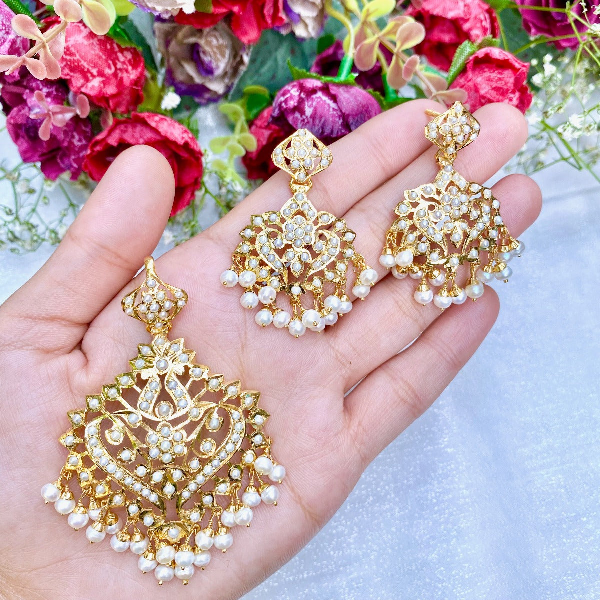 antique gold plated pearl pendant set in usa