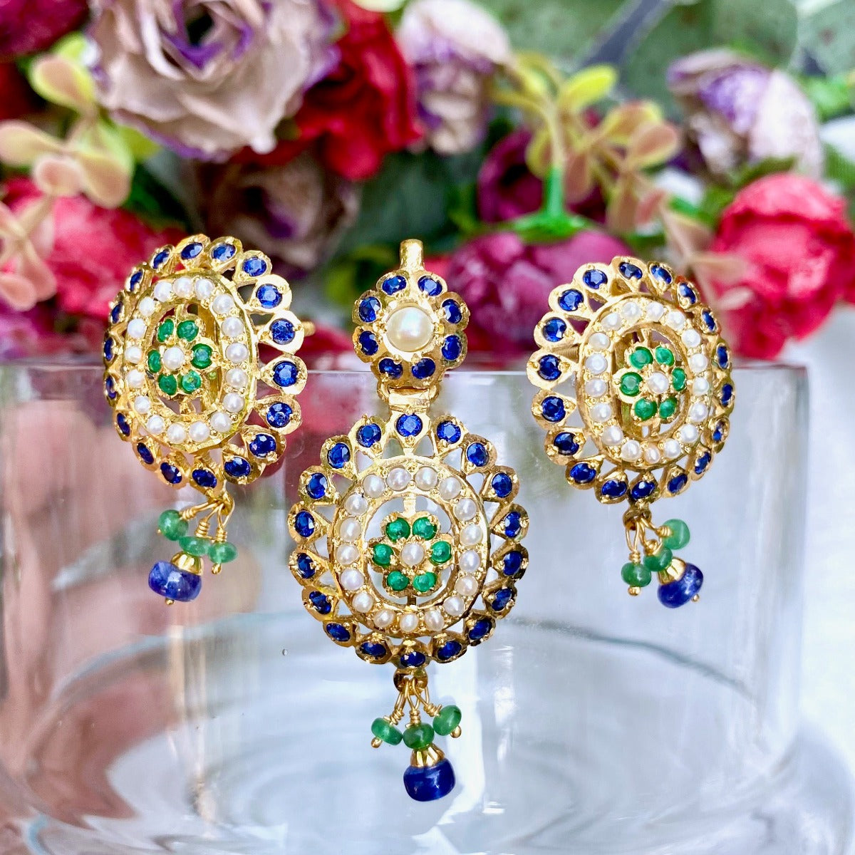 gold plated pendant set