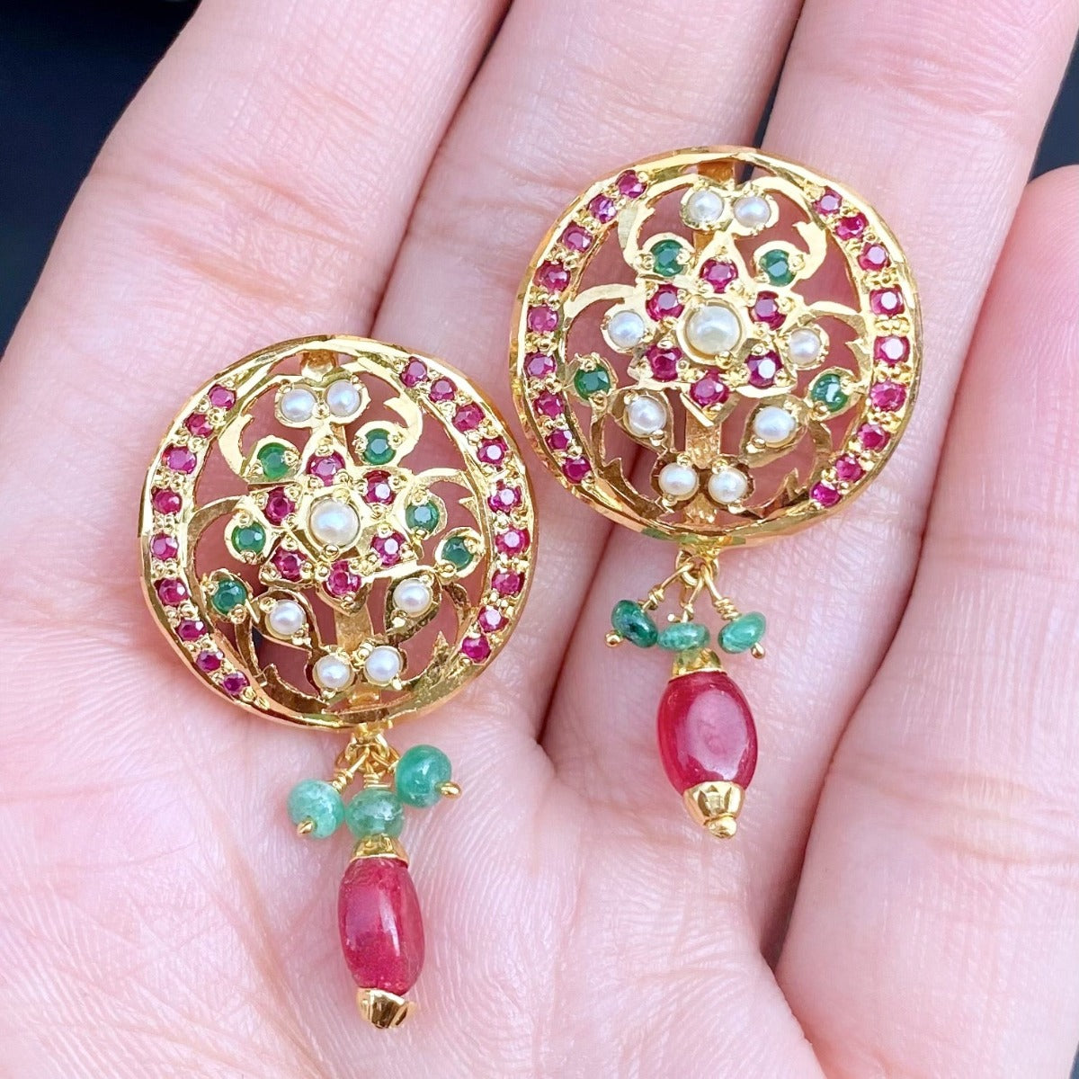 gold plated jadau chikpatti