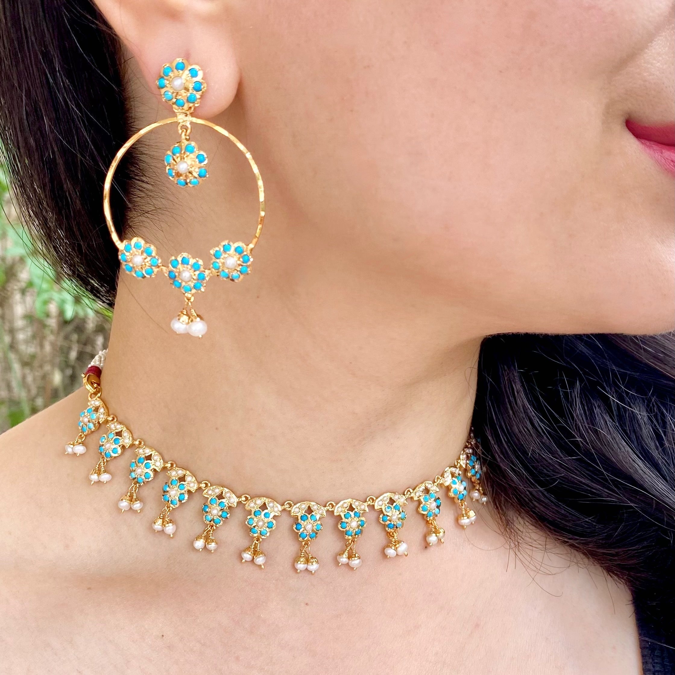 indian feroza necklace