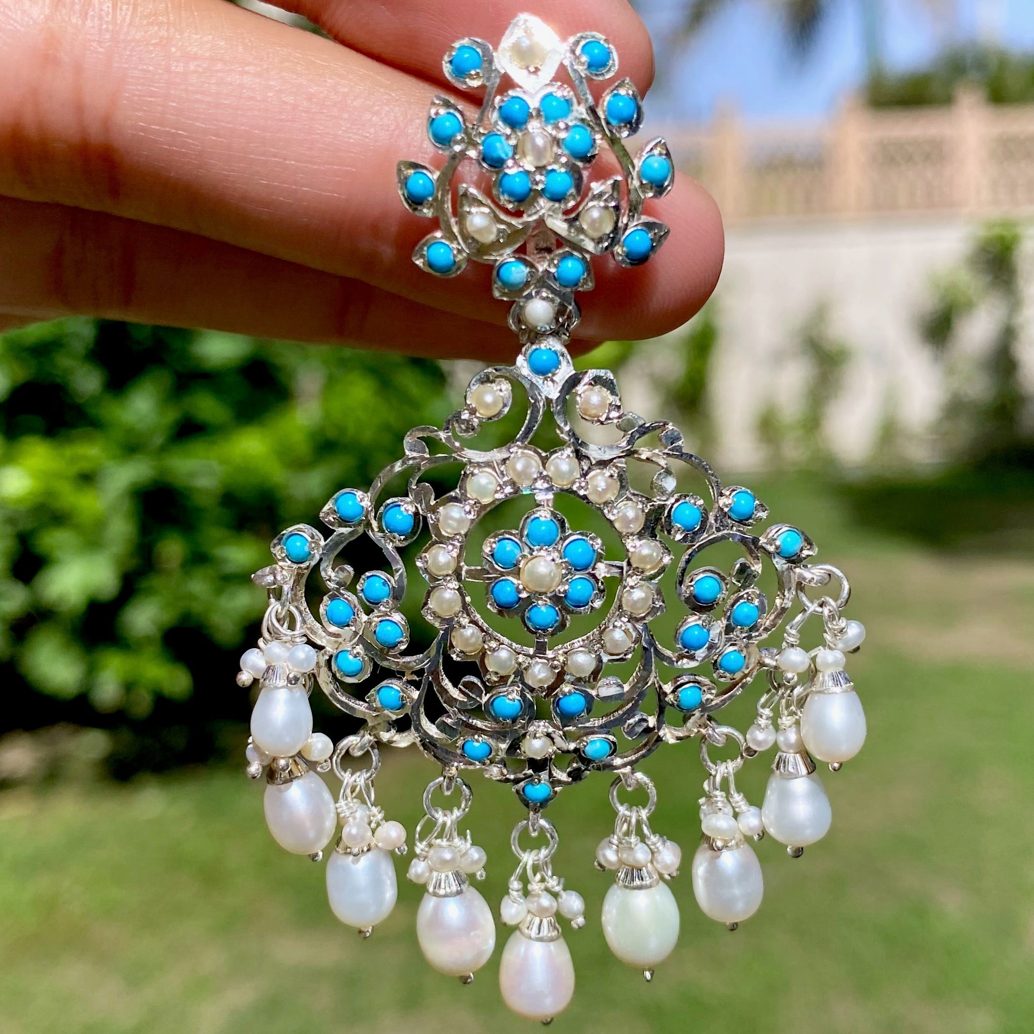 bohemian silver danglers