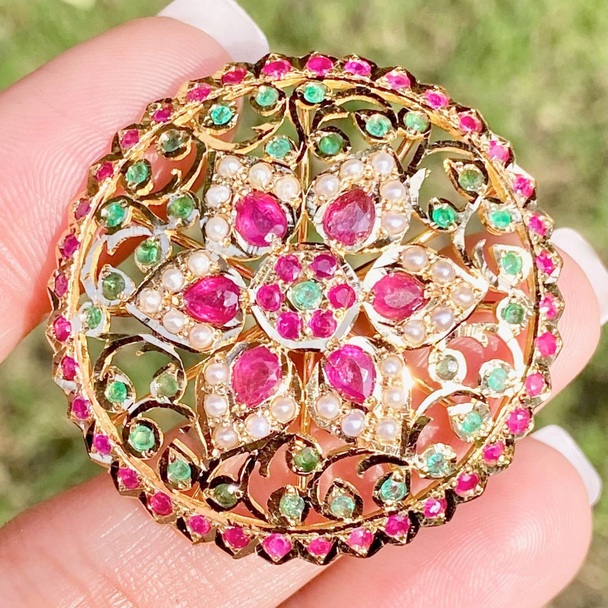 Gold Cocktail Ring | Inspired  by Edwardian Victorian Jewelry Designs