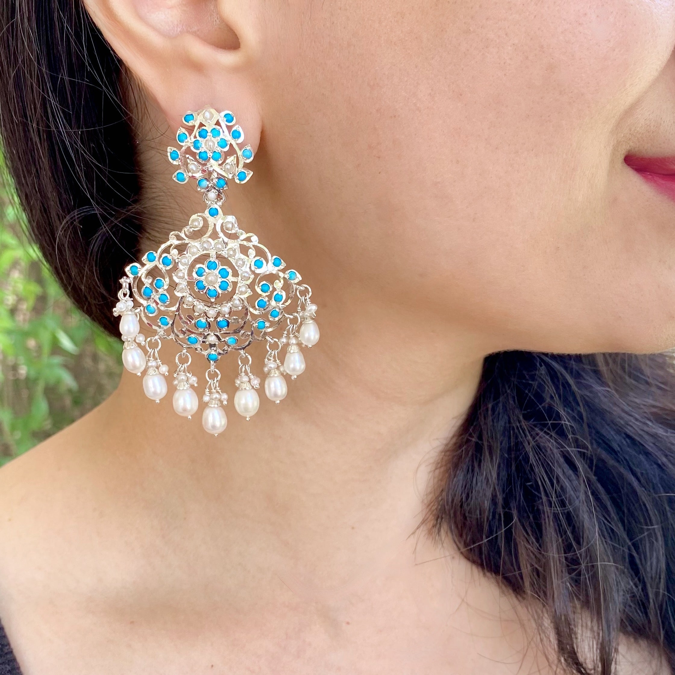 bohemian silver danglers