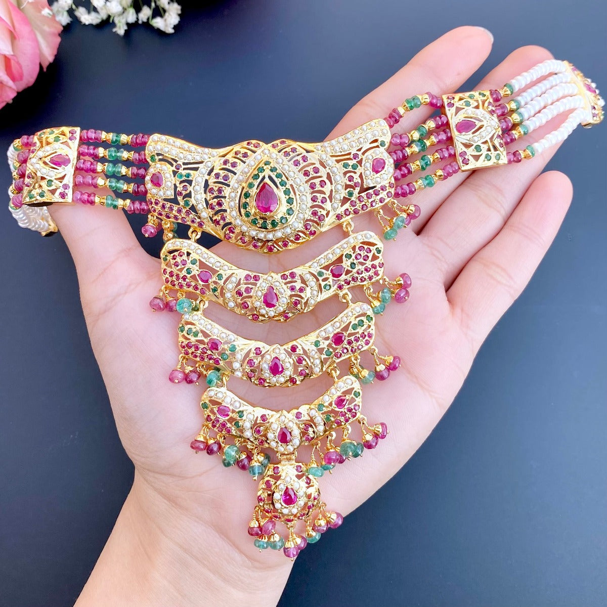 bridal jadau choker