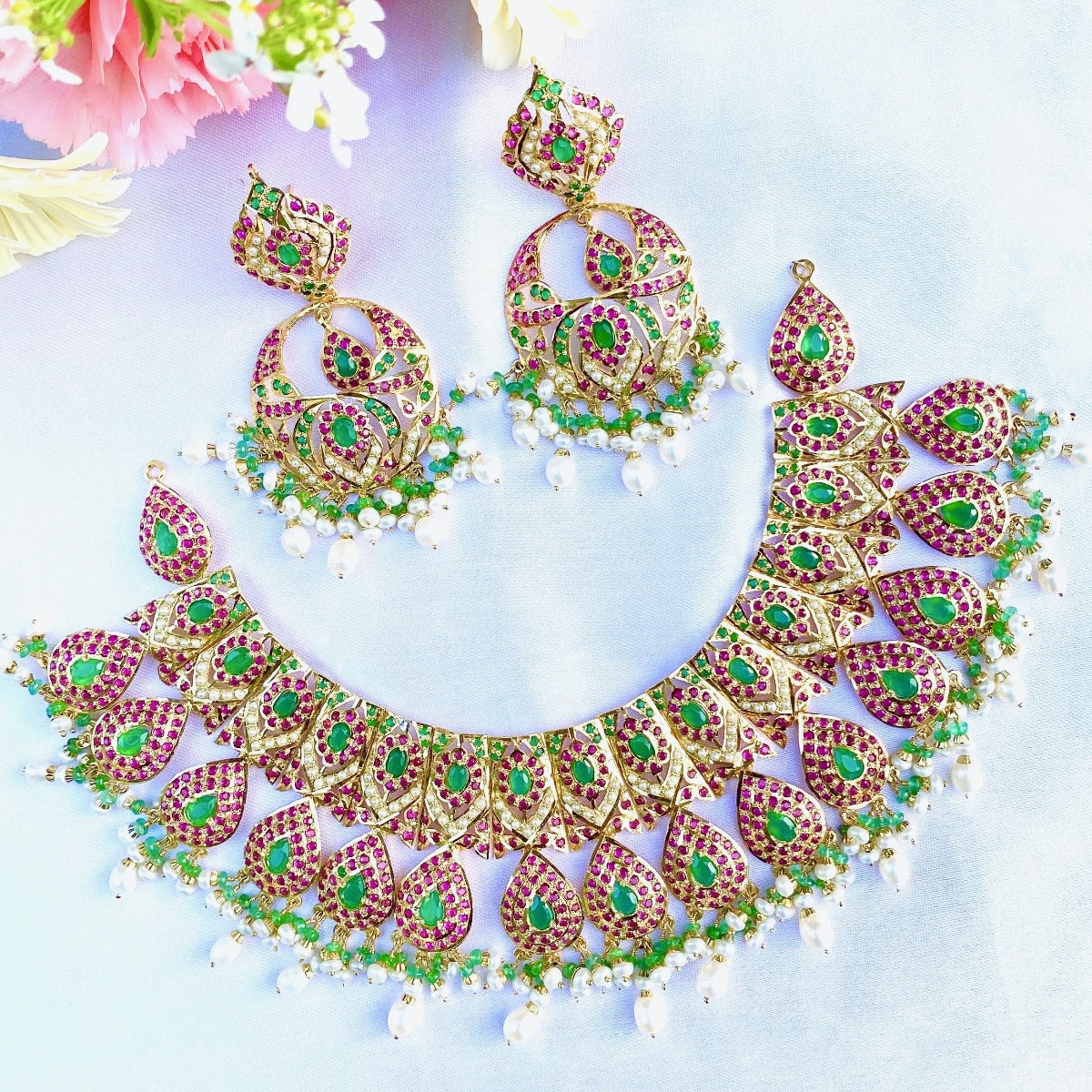 bridal wear fashion necklace set